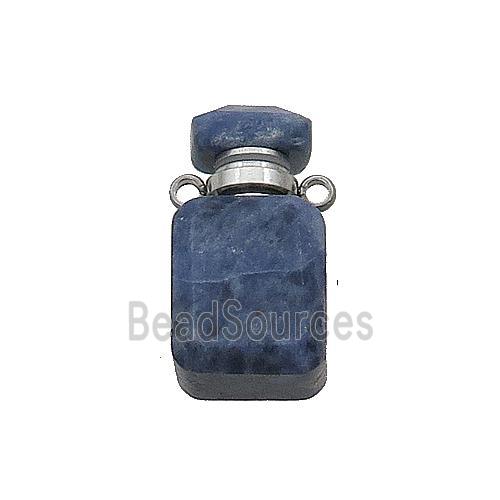 Natural Blue Sodalite Perfume Bottle Pendant