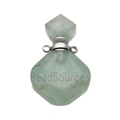 Natural Green Strawberry Quartz Perfume Bottle Pendant