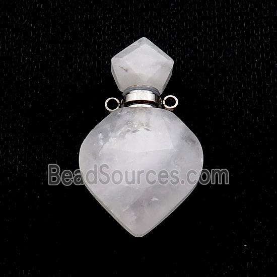 Natural Clear Quartz Perfume Bottle Pendant