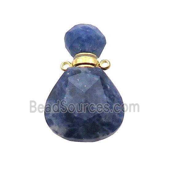 Natural Blue Sodalite Perfume Bottle Pendant