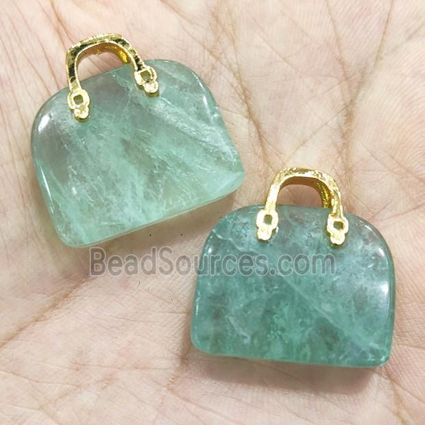 Natural Green Aventurine Bag Pendant