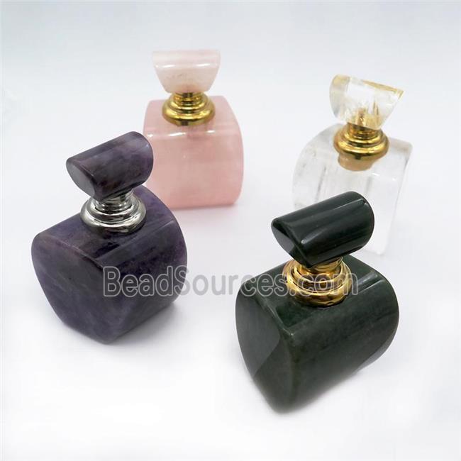 Mix Gemstone Perfume Bottle Pendant