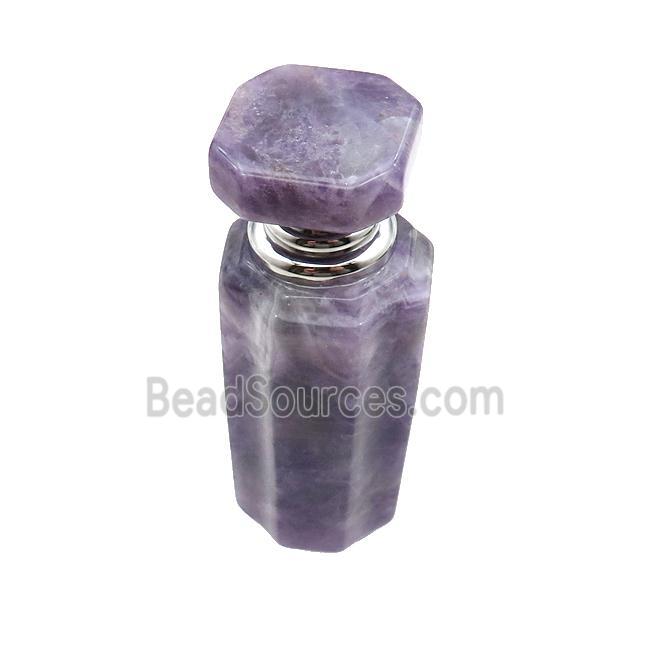 Purple Amethyst Perfume Bottle Pendant