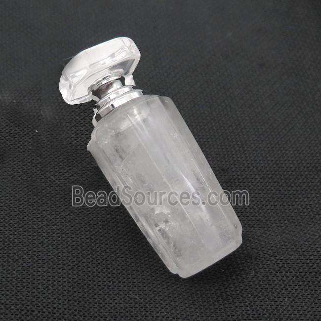 Clear Quartz Perfume Bottle Pendant