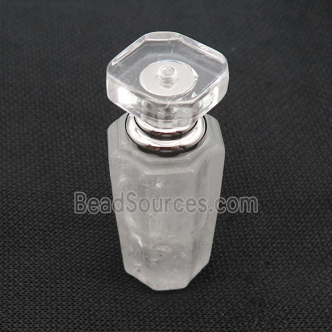 Clear Quartz Perfume Bottle Pendant