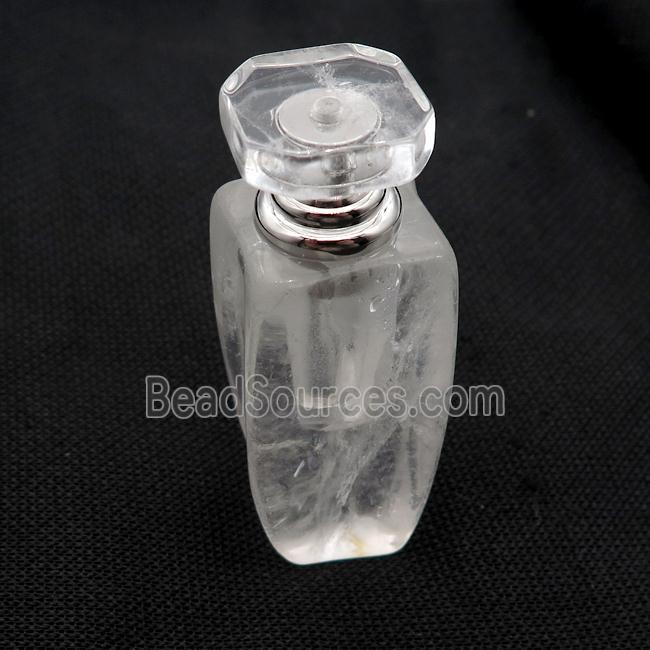 Clear Quartz Perfume Bottle Pendant