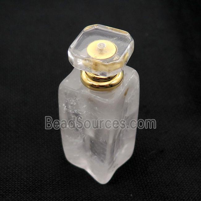 Clear Quartz Perfume Bottle Pendant