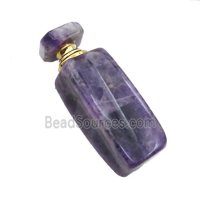 Purple Amethyst Perfume Bottle Pendant