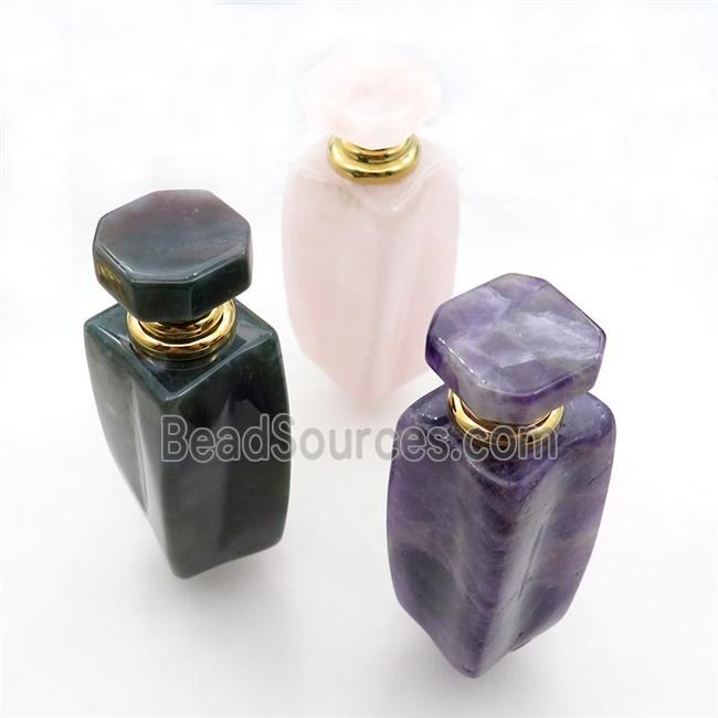 Mix Gemstone Perfume Bottle Pendant