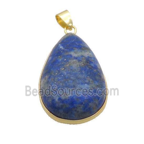 Natural Blue Lapis Lazuli Teardrop Pendant