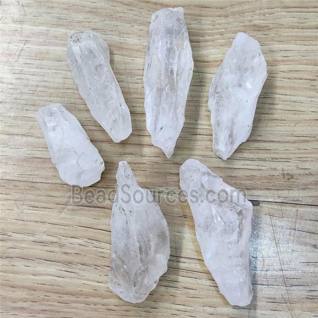 Natural White Crystal Quartz Nugget NoHole Fromfree Undrilled