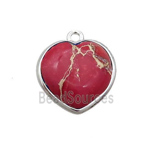 Red Imperial Jasper Heart Pendant