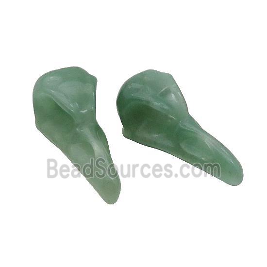 Green Aventurine Raven Pendant Undrilled