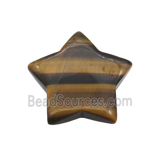 Tiger Eye Stone Star Pendant Undrilled