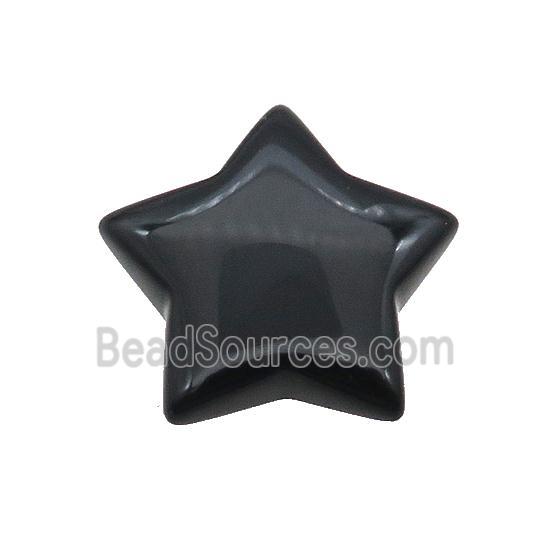 Black Onyx Agate Star Pendant Undrilled