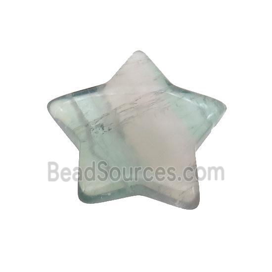 Green Fluorite Star Pendant Undrilled