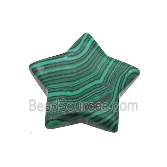 Synthetic Malachite Star Pendant Undrilled Green