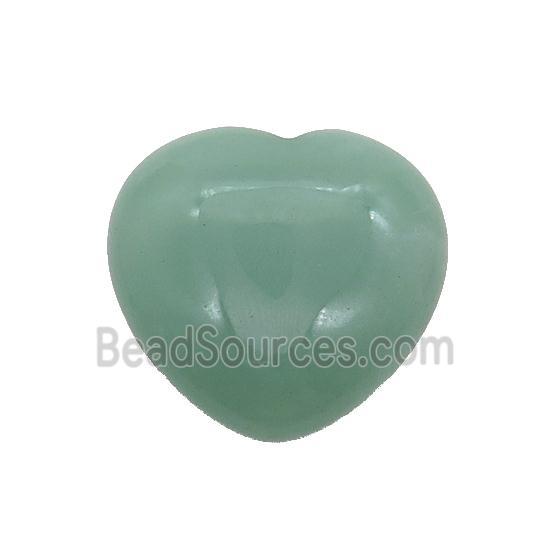 Green Aventurine Heart Pendant Undrilled