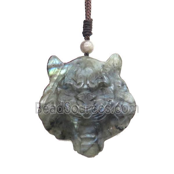 Natural Labradorite Necklace Tiger