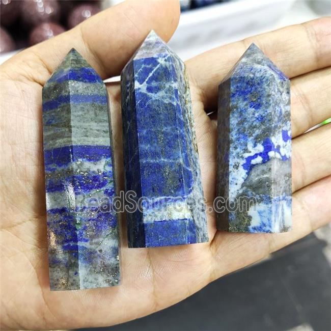 Natural Blue Sodalite Tower Undrilled