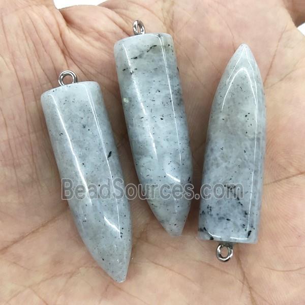 Natural Labradorite Bullet Pendant