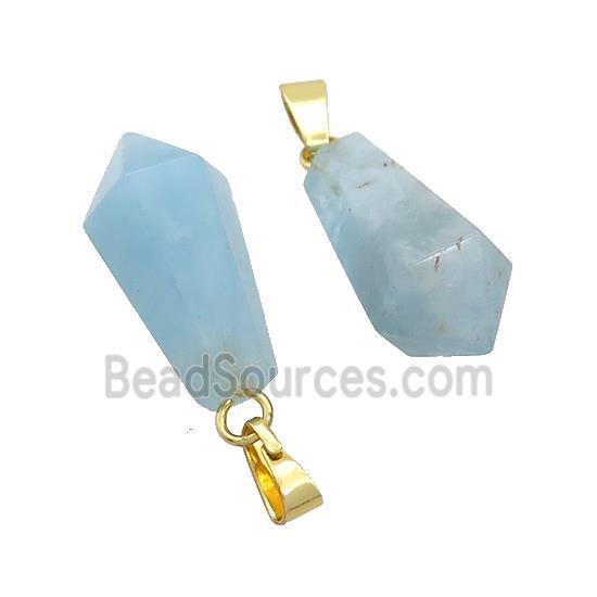 Natural Blue Aquamarine Teardrop Pendant