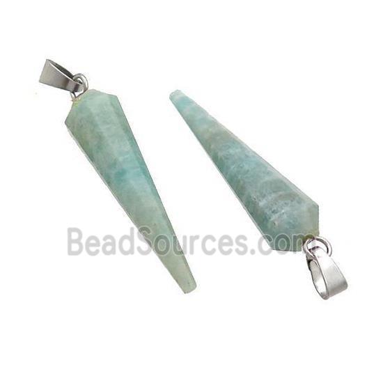 Natural Green Amazonite Pendulum Pendant