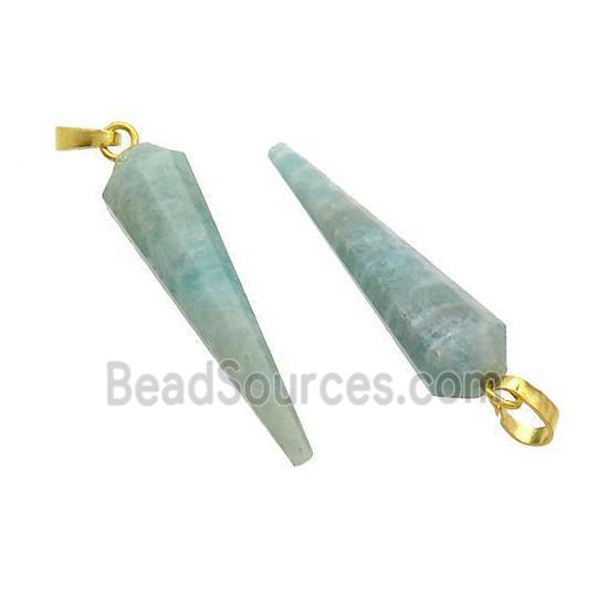 Natural Green Amazonite Pendulum Pendant