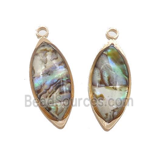 Abalone Shell Horse-eye Pendant Gold Plated