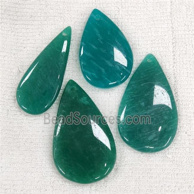 Natural Russia Amazonite Pendant Green Teardrop