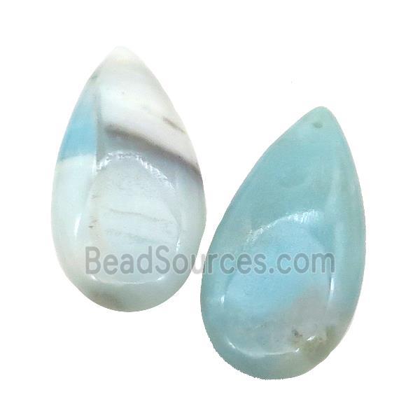 Natural Blue Amazonite Teardrop Pendant