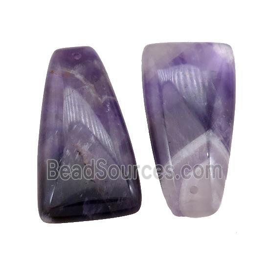 Natural Purple Amethyst Trapeziform Pendant