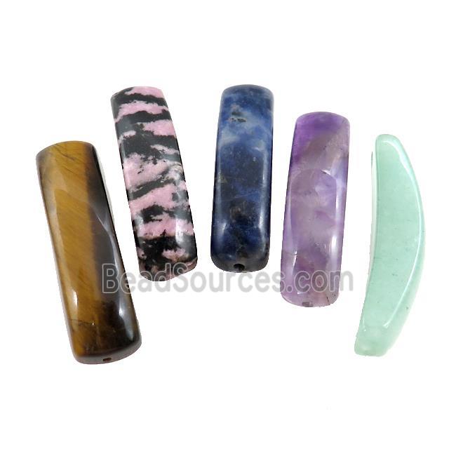 Mixed Gemstone bracelet Connector Curving