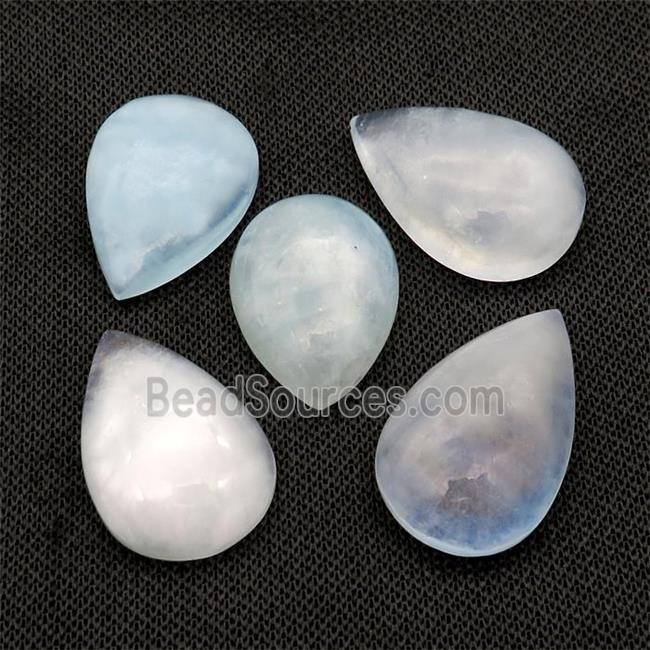 Natural Aquamarine Teardrop Pendant Blue Nohole Undrilled