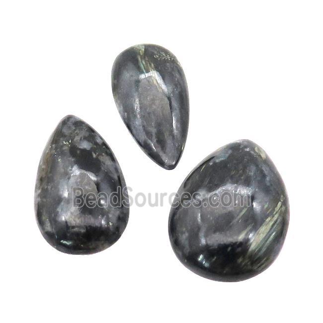 Natural Hornblende Teardrop Pendant Nohole Undrilled