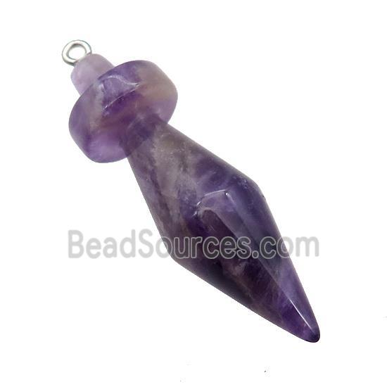 Natural Purple Amethyst Pendulum Pendant