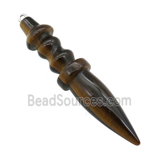 Natural Tiger Eye Stone Pendulum Pendant