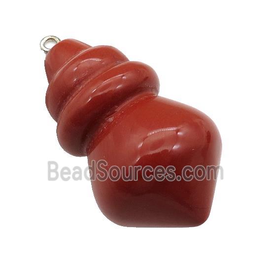 Natural Red Jasper Pendulum Pendant