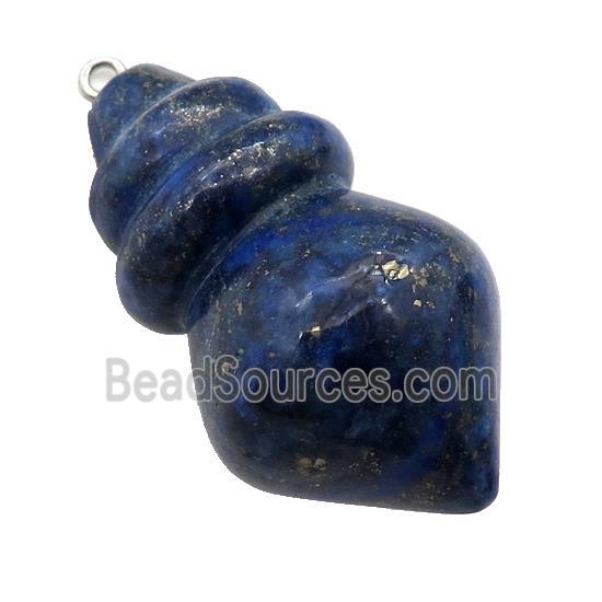 Natural Blue Lapis Lazuli Pendulum Pendant