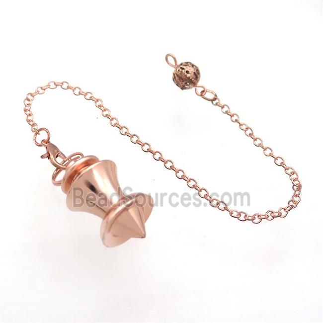 Alloy Pendulum Pendant With Chain Rose Gold