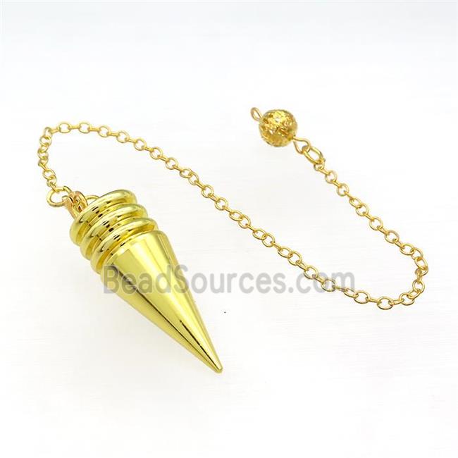 Alloy Pendulum Pendant With Chain Gold Plated