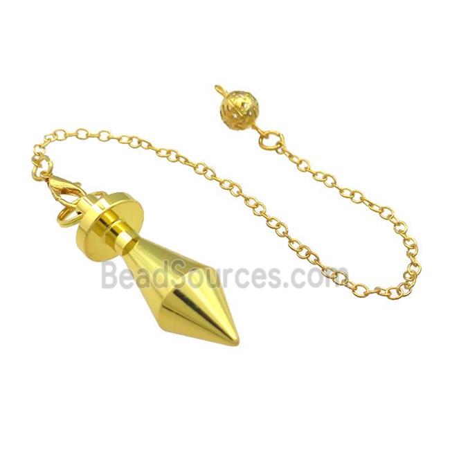 Alloy Pendulum Pendant With Chain Gold Plated