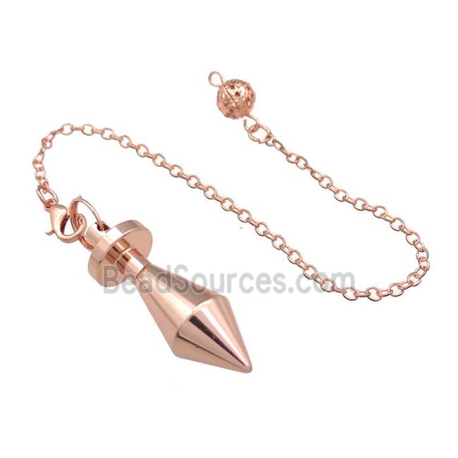 Alloy Pendulum Pendant With Chain Rose Gold