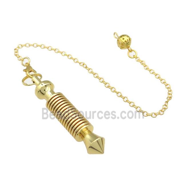 Alloy Pendulum Pendant With Chain Gold Plated