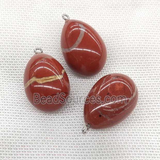 Natural Red Jasper Egg Pendant