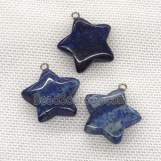 Natural Blue Lapis Lazuli Star Pendant