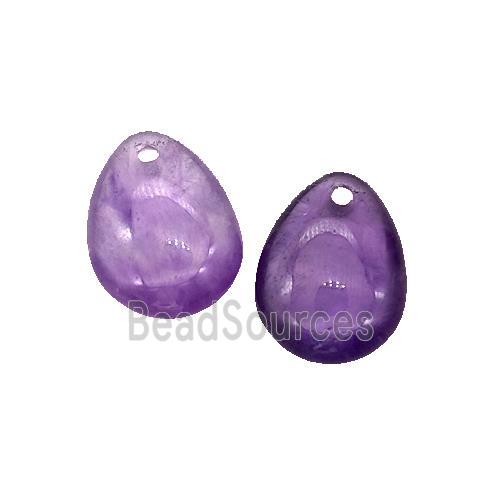 Natural Purple Amethyst Teardrop Pendant