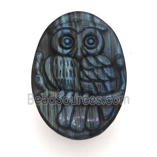 Labradorite Owl Pendant