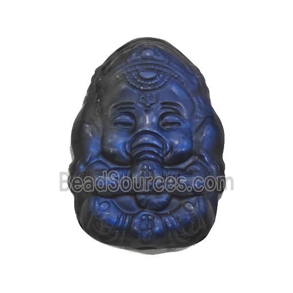 Ganesha Statue Pendant Labradorite Charms