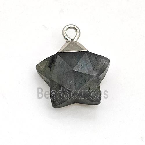 Natural Labradorite Star Pendant